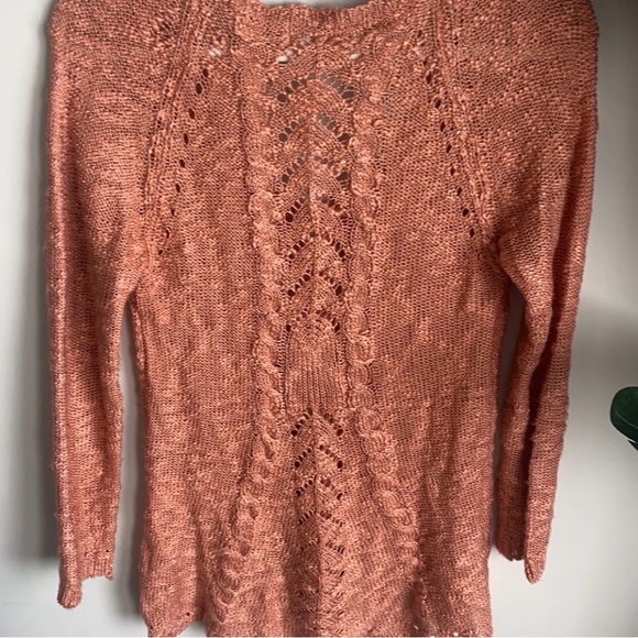 Solitaire Women's Sweater in Coral - Picture 5 of 7